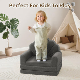 Airpanda teddy fleece fabric creates a soft seating experience for kids.