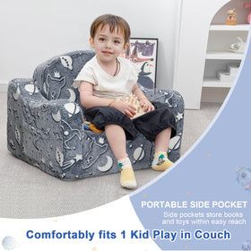 Airpanda toddler sofa with 4-inch foam core for stability