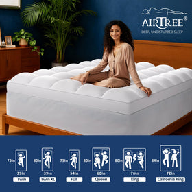 Airtree removable pillow-top on top for easy washing and freshness