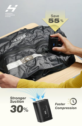 AirVault Ventures carry-on fit demonstrates efficient luggage organization