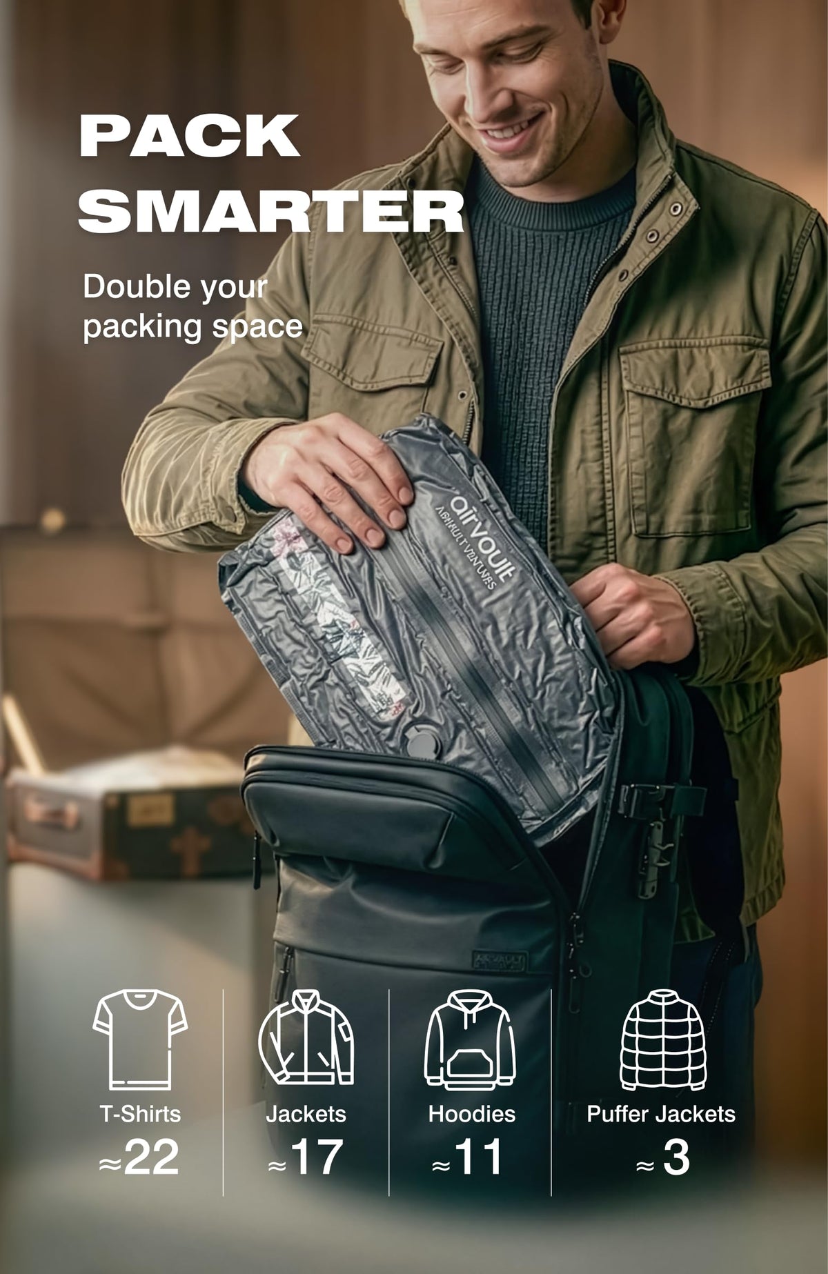 AirVault Ventures deep gray privacy exterior keeps clothes discreet