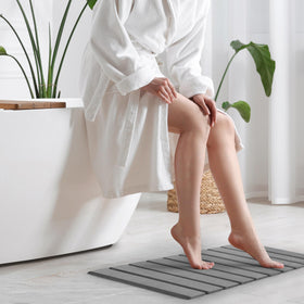 Airviv dark grey diatomite mat complements modern decor and stays cleaner.