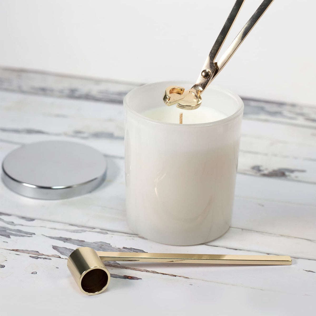 Airy Abode candle snuffer for safe flame extinguishing with minimal smoke