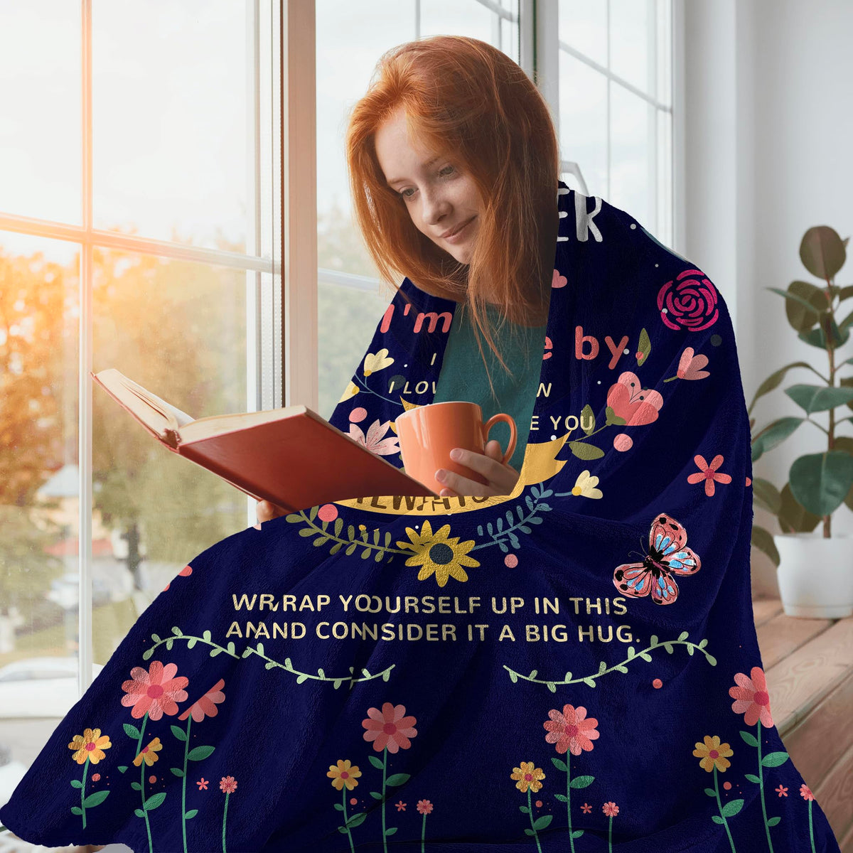 AISDE Sister Gifts Blanket close-up showing soft, wrinkle-resistant fabric