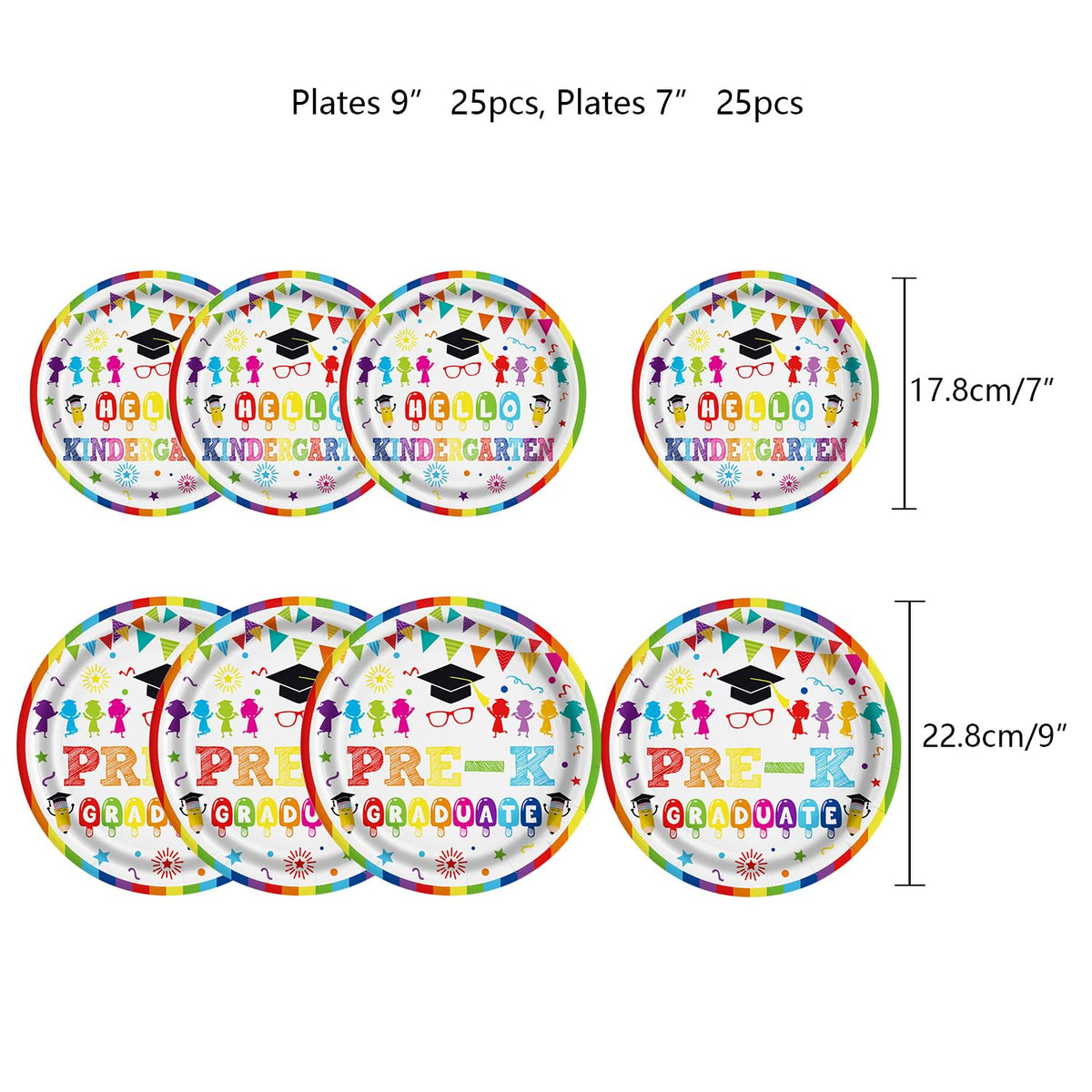 Aisosiks 7-inch dessert plates for kid-friendly party servings.