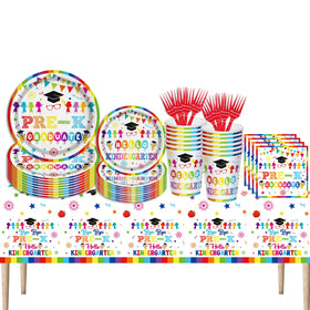 Aisosiks Pre-K graduation 9-inch plates for easy serving at celebrations.