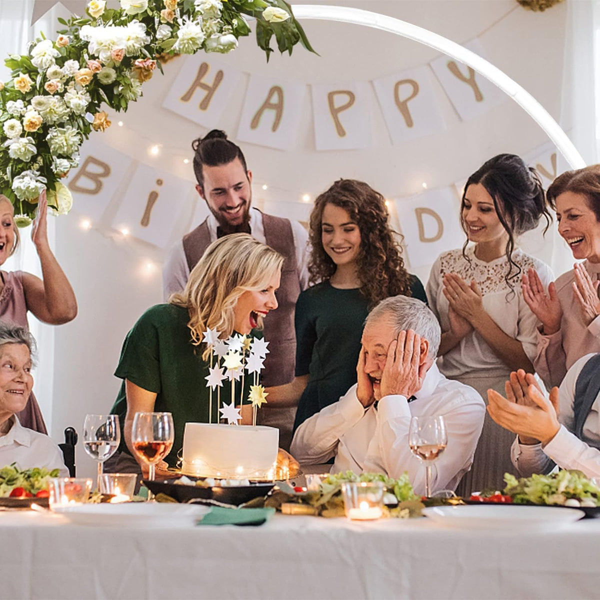 Aisto wedding backdrop stand 7.2 ft diameter enhances photo moments