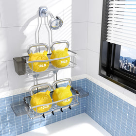 Aitatty anti-slip top collar and four suction cups keep the rack stable during use.