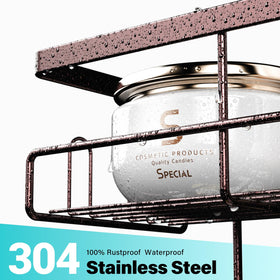 Aitatty bronze over-the-door shower caddy two-tier layout keeps essentials accessible.