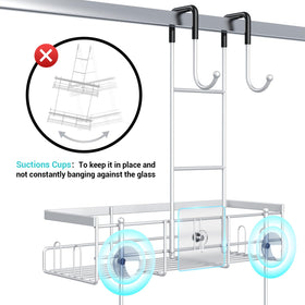 Aitatty rustproof stainless steel caddy resists rust in humid bathrooms.