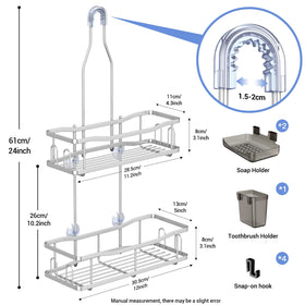 Aitatty durable bathroom storage helps organize soaps, gels, and razors neatly.