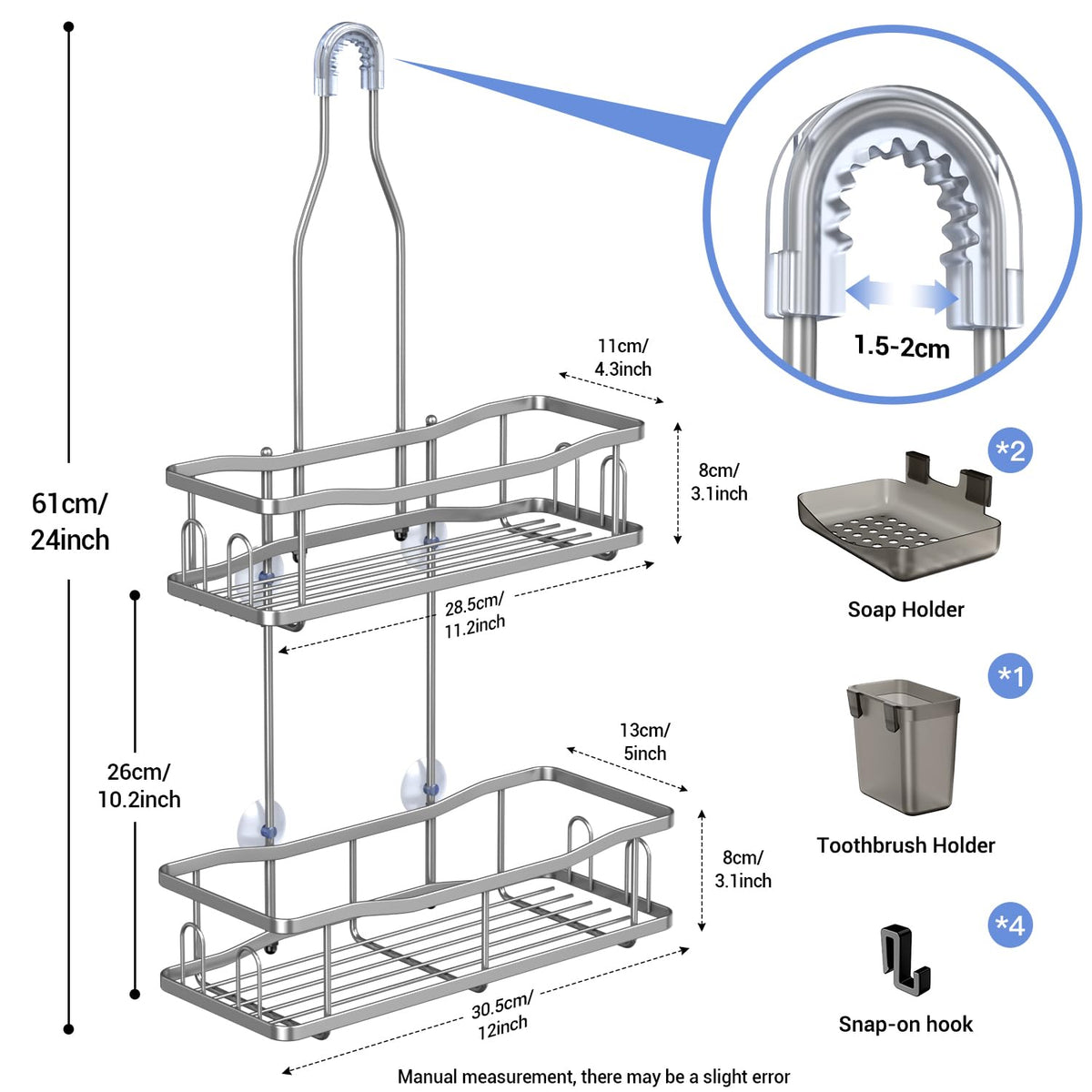 Aitatty no-drill installation enables quick, tool-free setup.