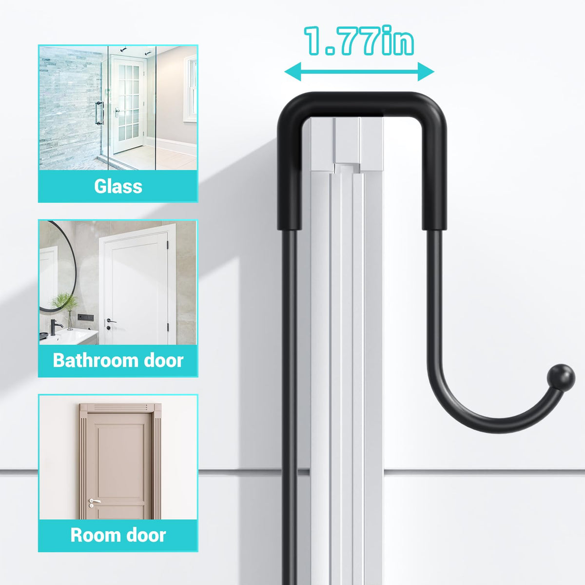 Aitatty anti slip silicone top prevents movement on door shelves.