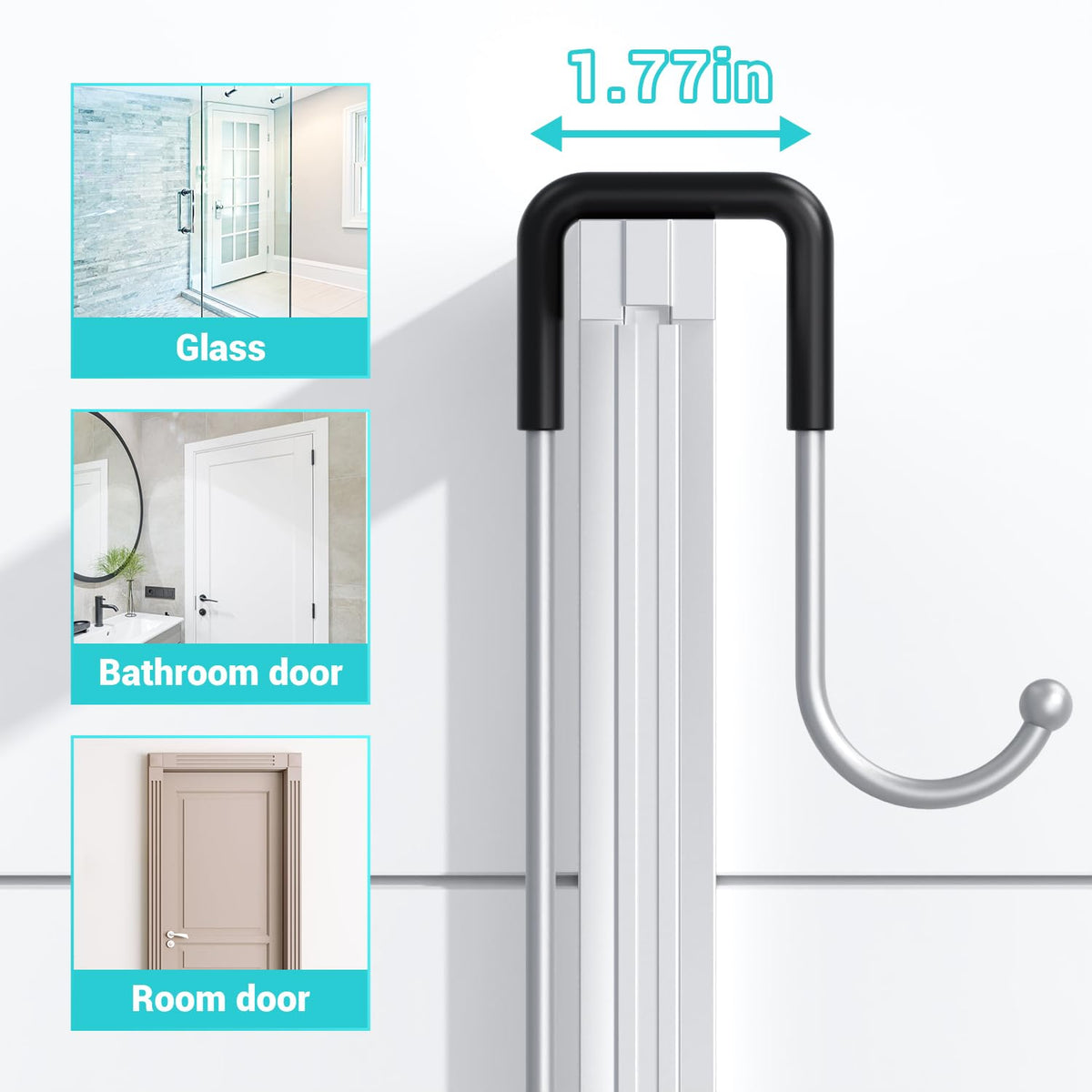 Aitatty non-slip silicone top prevents scratches and slips on doors