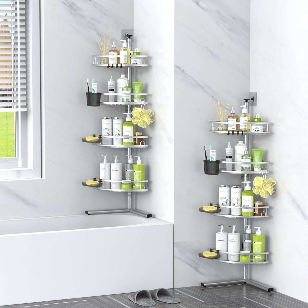 Aitatty spacious 7.4 by 7.4 inch baskets accommodate multiple products.