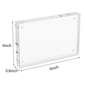 AITEE 4x6 acrylic frame back double-sided design for two-sides visibility.