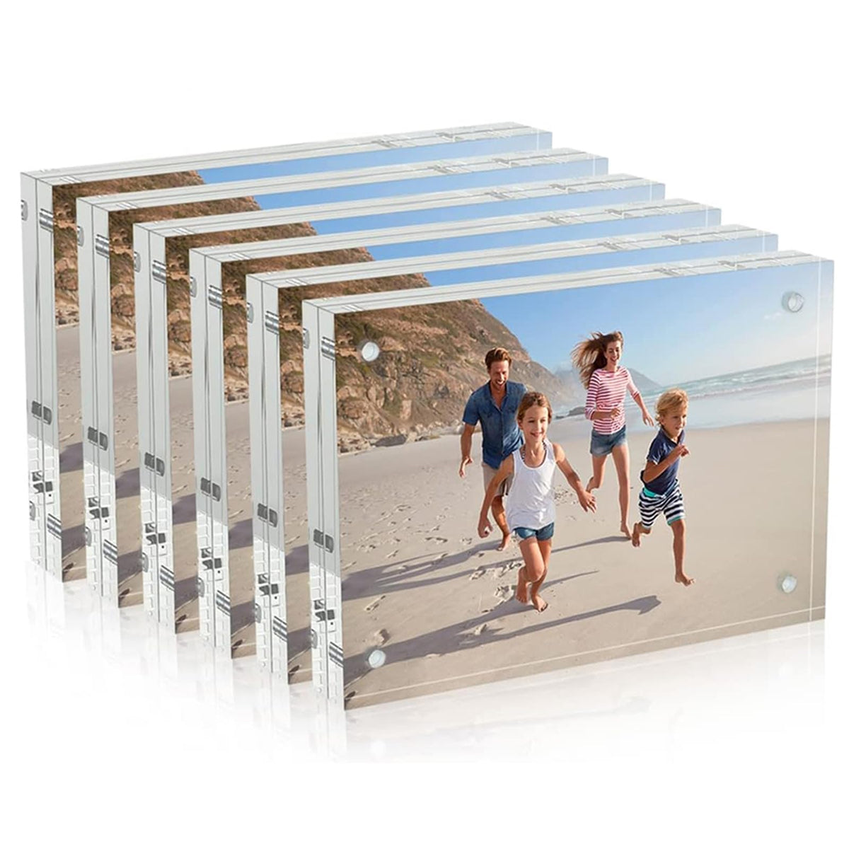 AITEE 4x6 clear magnetic frame for bright desktop photo display