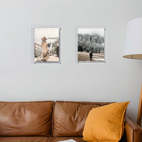 AITEE 8.5x11 acrylic frame art display emphasizes vibrant prints with minimal framing