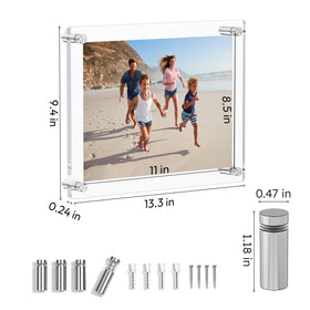 AITEE 8.5x11 acrylic frame stacked display highlights diplomas and artwork