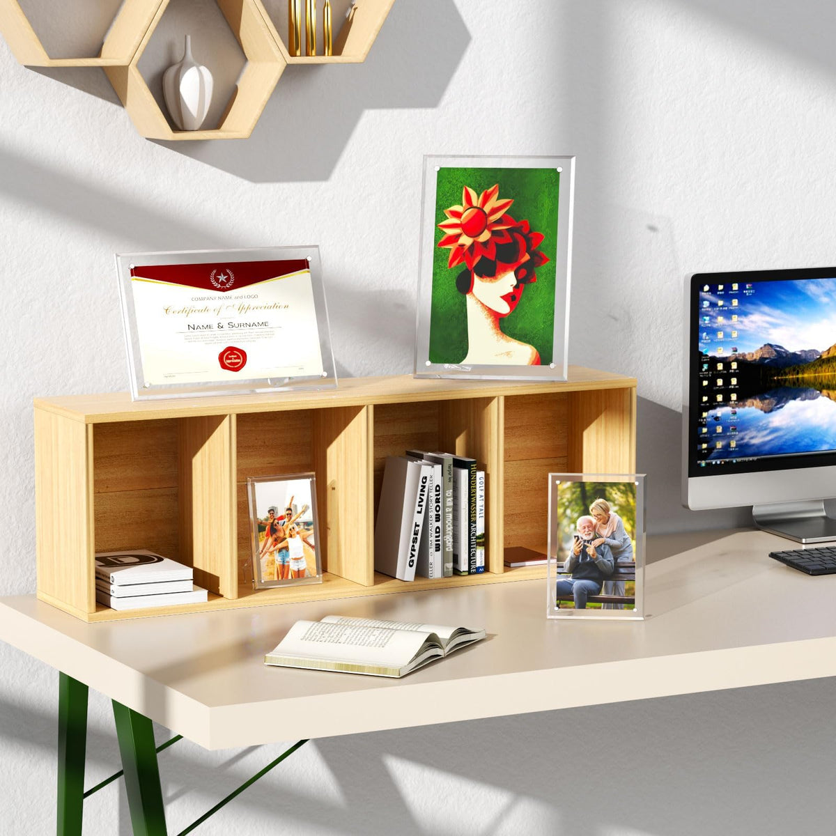 AITEE floating-edge frame offers a modern look suitable as a gift