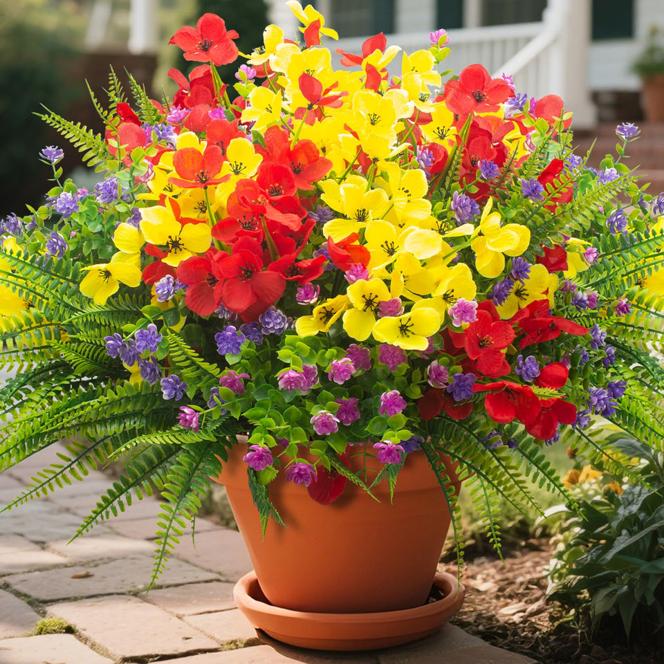 AITISOR artificial fern stem outdoor collection adds lush greenery to porches.