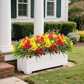 AITISOR hanging basket fern greenery enhances patio decor with maintenance-free charm.