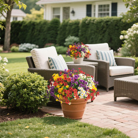 AITISOR lightweight setup-ready flowers simplify quick outdoor decoration.