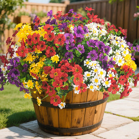 AITISOR outdoor artificial daisies in a window box for vibrant curb appeal.
