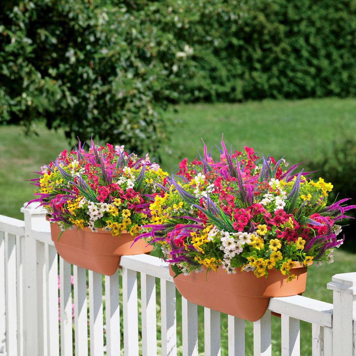 AITISOR outdoor flower arrangement idea for instant balcony or entryway decor.