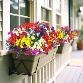 AITISOR durable faux flowers withstand sun and weather year-round.