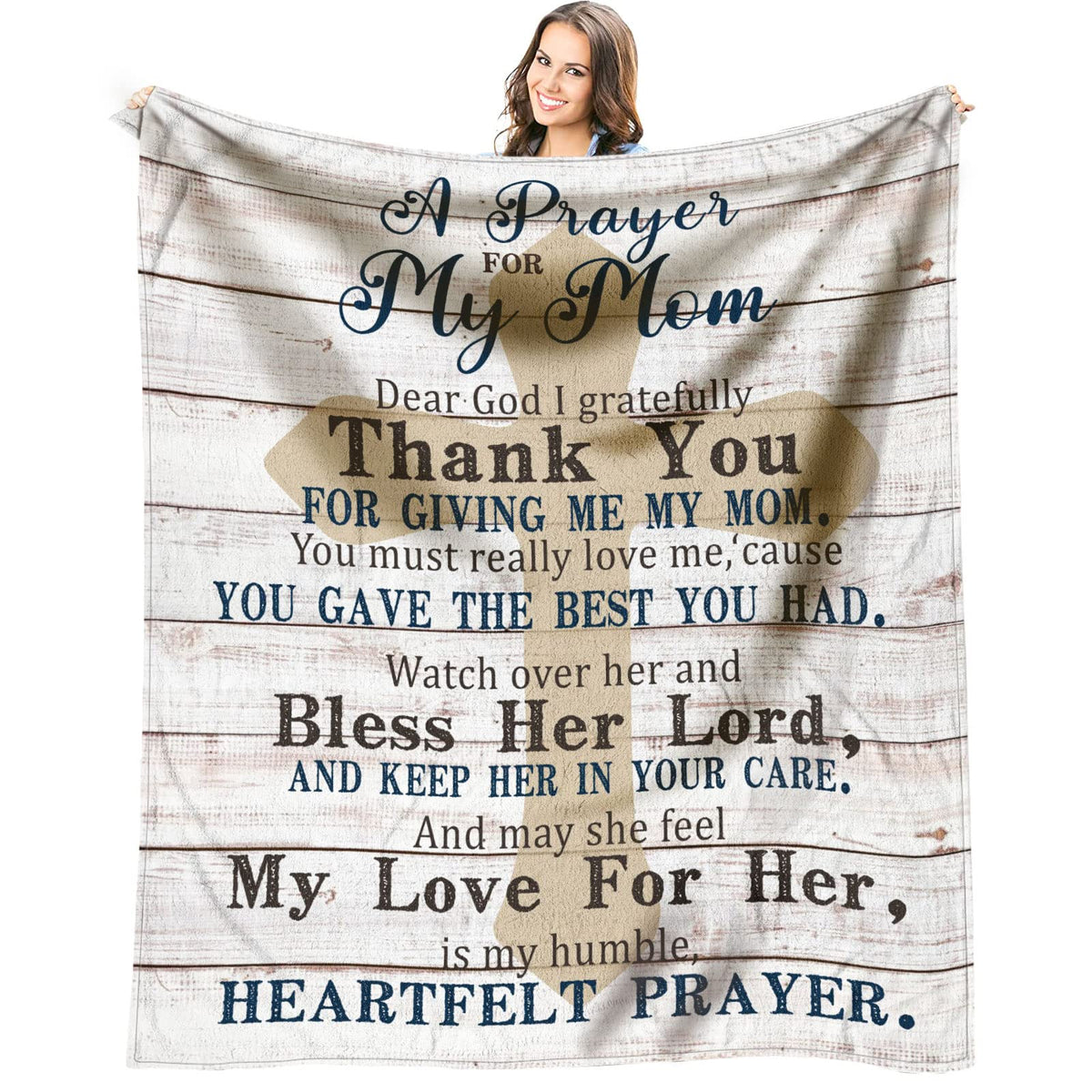 AIYUBOFUN Mom Blanket 60x50 inch in soft flannel for cozy evenings.