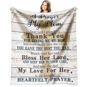 AIYUBOFUN Mom Blanket 60x50 inch in soft flannel for cozy evenings.