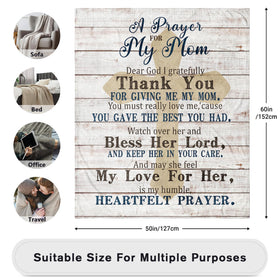AIYUBOFUN prayer quote detail adds sentimental value to the blanket.