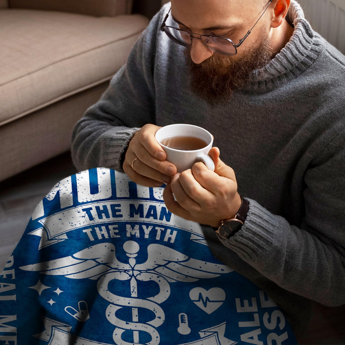 AIYUBOFUN soft cozy fabric blanket enhances relaxation after long shifts.