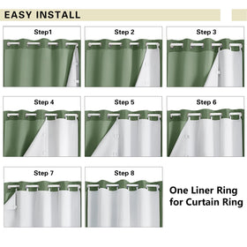 Aiyufeng hanging options demonstrate grommets and rod-pocket compatibility.