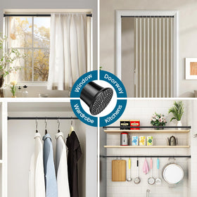 AIZESI anti-slip tension rod securely positioned on wall