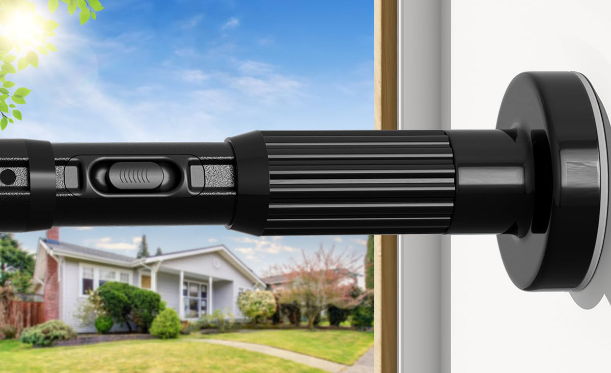AIZESI heavy-duty rod extended length for wide windows and patio doors.