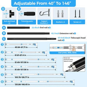 AIZESI maximum load up to 26 lbs for blackout curtains or liners.