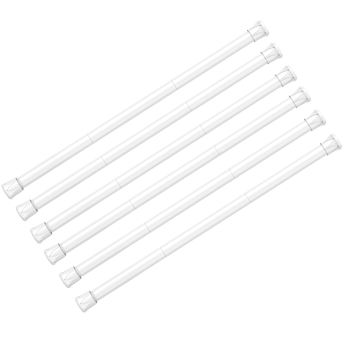 AIZESI tension rod 28-48in white extended to fit diverse window widths without drilling.