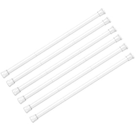 AIZESI tension rod 28-48in white extended to fit diverse window widths without drilling.