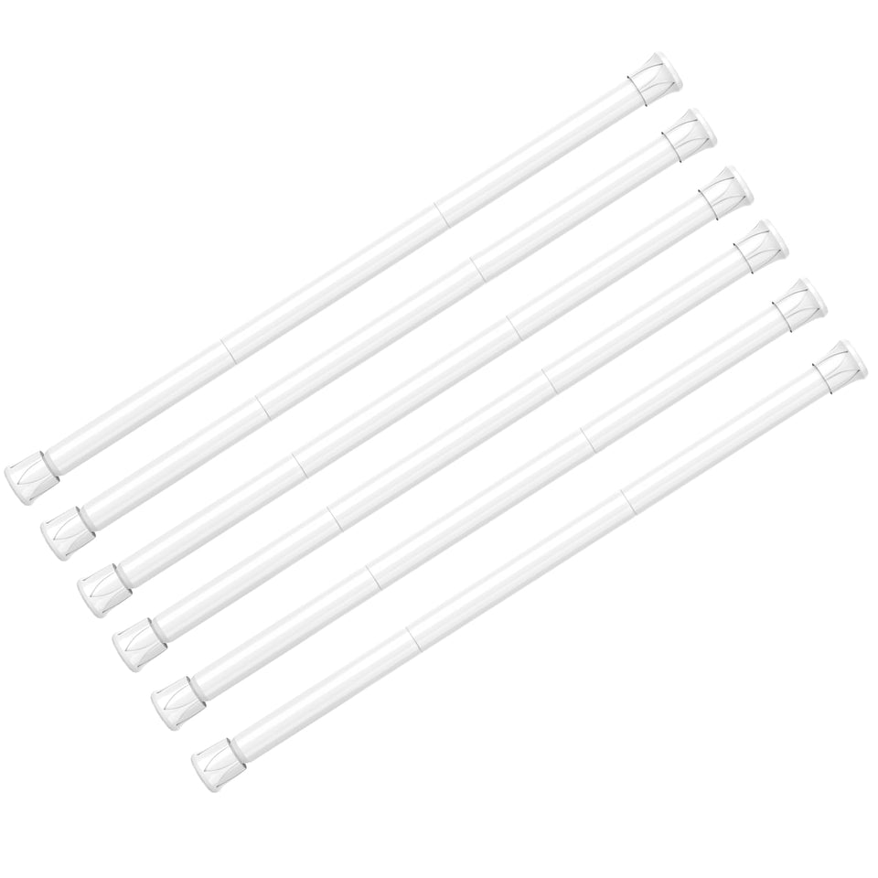 AIZESI tension rod 28-48in white extended to fit diverse window widths without drilling.
