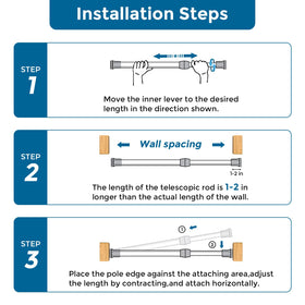 AIZESI tension rod used in a closet to maximize vertical space.