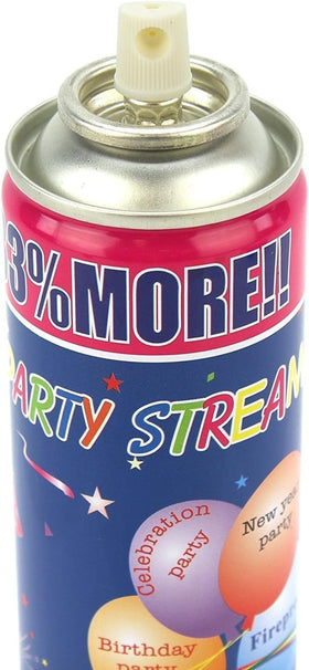 AJ Toys and Games green party string spray can for festive decor.
