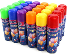 AJ Toys and Games red party string spray can for quick color bursts.