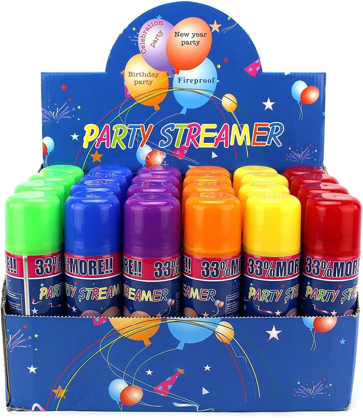 AJ Toys and Games yellow party string spray can for high-energy games.