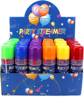 AJ Toys and Games yellow party string spray can for high-energy games.