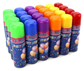Nighttime party setup with AJ Toys and Games enhances ambiance with color bursts.