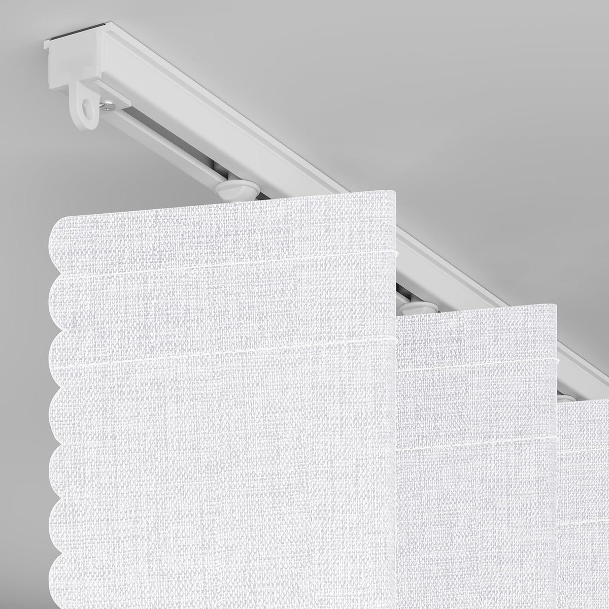 AJAZZ accordion-pleat design panel close-up showing space-saving fold