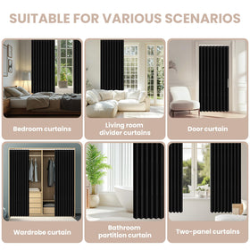 AJAZZ blackout curtain blocks light for better bedroom privacy.