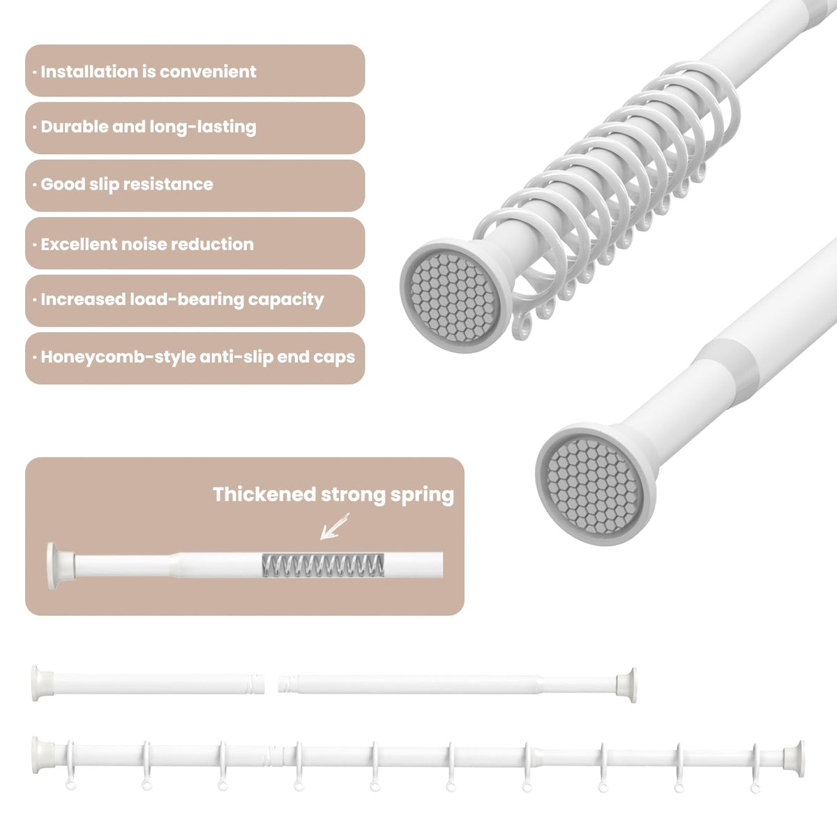 AJAZZ blackout accordion curtain folded discreetly to save space.